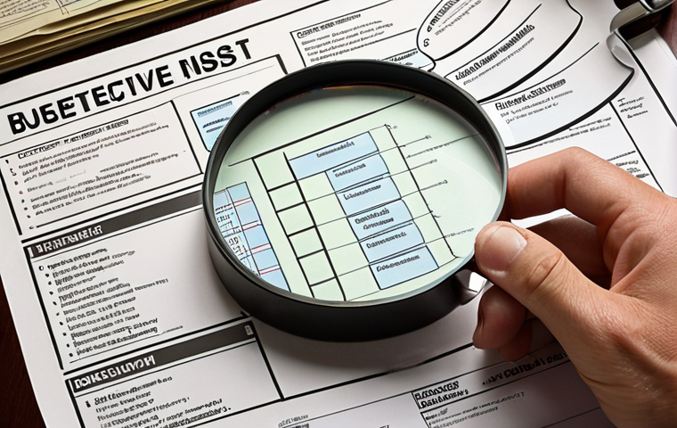 **
A "detective" (business analyst) using a magnifying glass to examine a company's process flow chart, revealing hidden "secrets" (insights) that lead to growth. Emphasis on problem-solving and discovery.
**