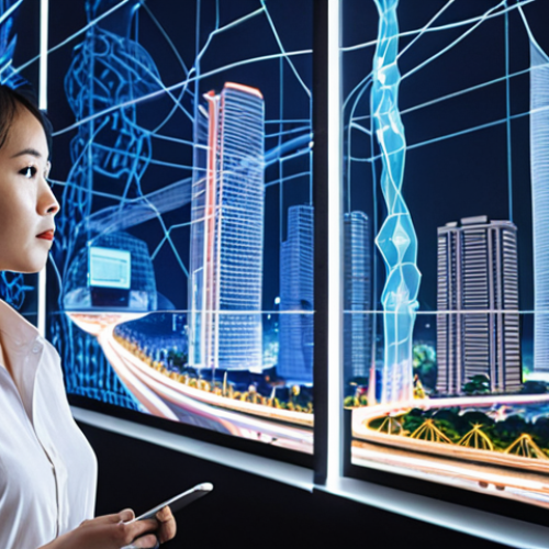 **Prompt 1:** A confident and analytical Vietnamese Business Analyst, wearing smart-casual attire, stands amidst a dynamic digital environment. Holographic projections of complex data flows, user journey maps, and abstract AI neural networks surround them, illustrating their problem-solving role. In the background, a modern cityscape reflecting Vietnam's burgeoning tech scene is subtly visible. The overall atmosphere is innovative and forward-thinking, emphasizing the BA's impact in transforming vague ideas into concrete, valuable solutions, especially with emerging technologies like AI.