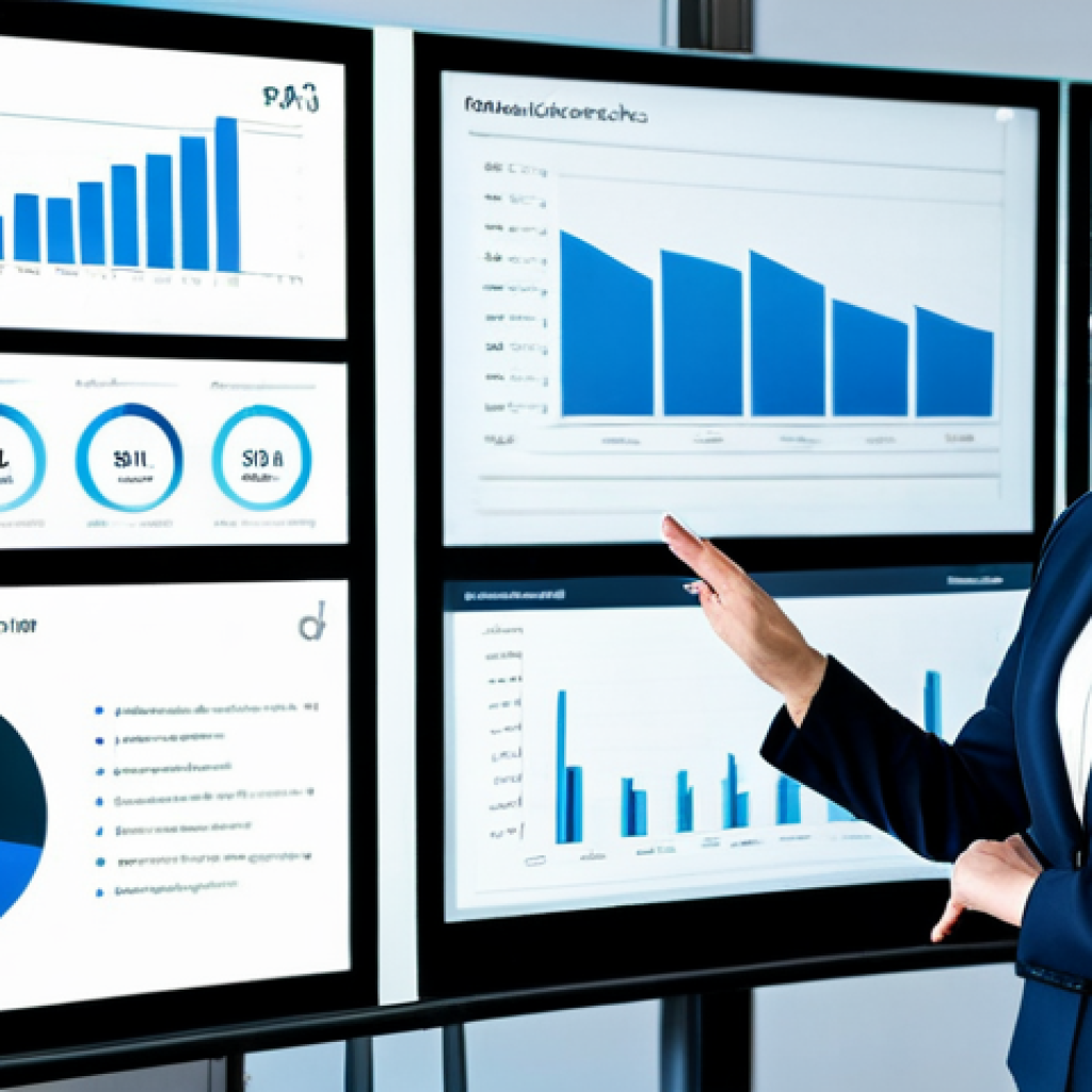 비즈니스 애널리스트 이직 준비 과정 - Business Analytics Presentation**
A professional woman in a modest business suit, giving a presenta...