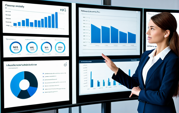 비즈니스 애널리스트 이직 준비 과정 - Business Analytics Presentation**
A professional woman in a modest business suit, giving a presenta...