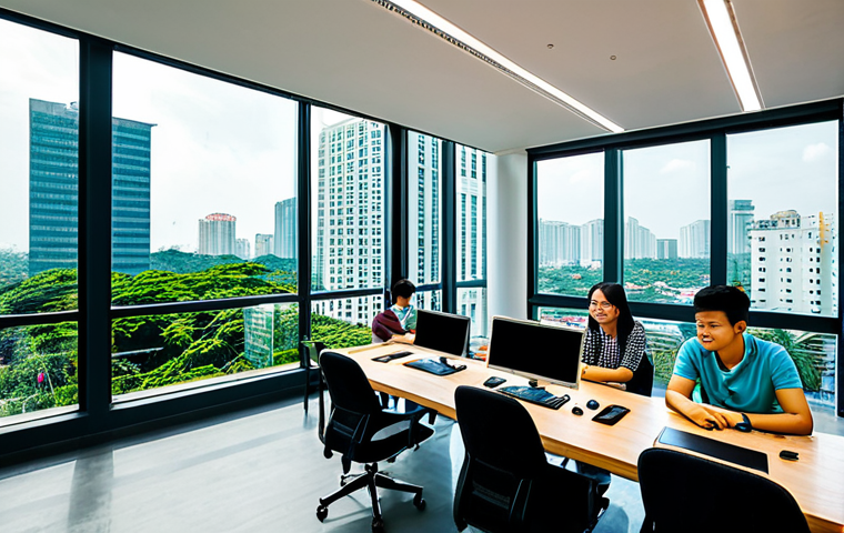 비즈니스 애널리스트 직무 정보 - Modern Co-working Space**
"A vibrant, modern co-working space in Ho Chi Minh City, Vietnam. Young p...