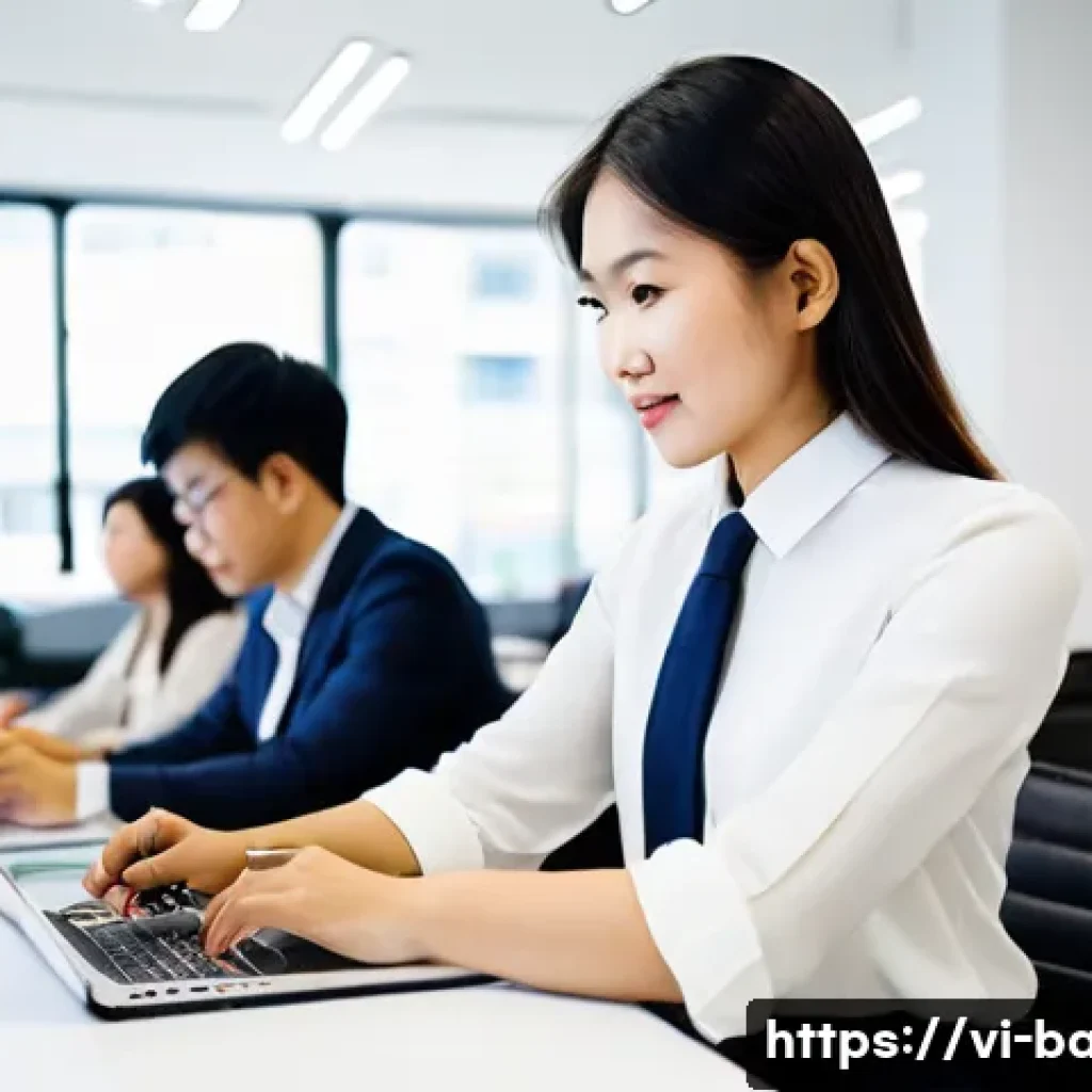 비즈니스 애널리스트 업무사례 - **Prompt:** A dynamic Vietnamese female Business Analyst, in her late 20s, with a confident and enga...