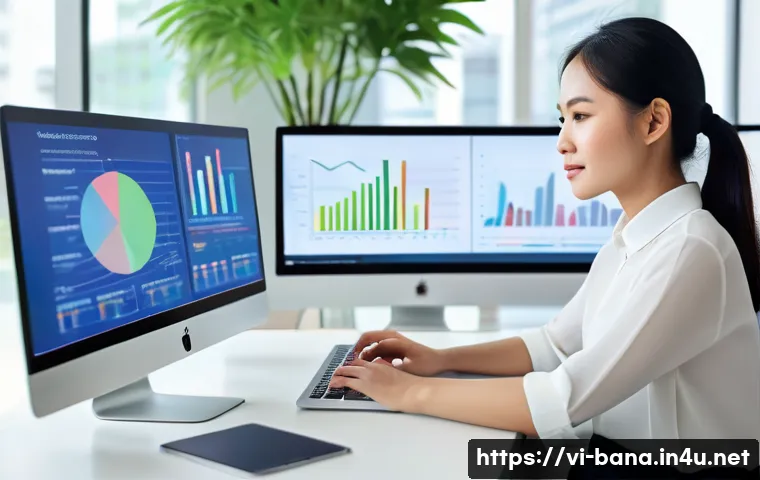 비즈니스 애널리스트 자격증 종류 - A modern professional Vietnamese business analyst in a bright office setting, wearing smart casual a...